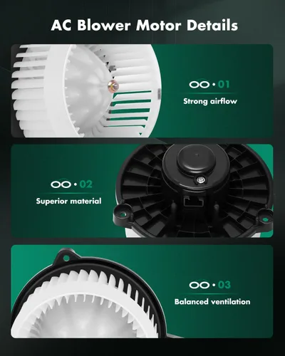 Miniatura 3 de SCITOO - Motor soplador de calentador HVAC con jaula de ventilador frontal 700247 para Honda para ajuste 2013 2014, para Honda para Honda