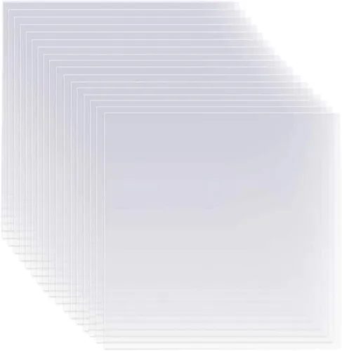 Paquete de 30 hojas de plantillas en blanco de 4 mil, 12 x 12 pulgadas, plantillas en blanco de Mylar transparente, material de plantilla