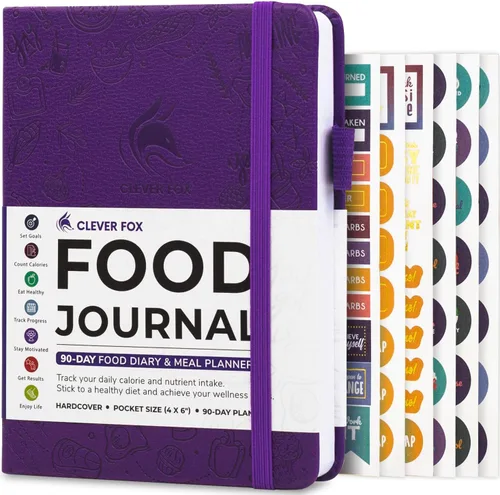 Miniatura 24 de Clever Fox Diario de Alimentos de Bolsillo - Diario Diario de Alimentos, Planificador de Comidas para Rastrear Calorías y Nutrientes, Cuaderno