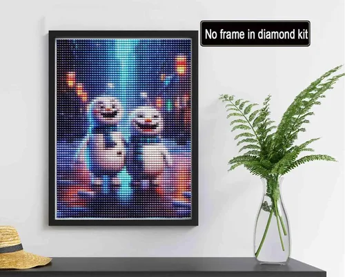 Miniatura 2 de Reofrey Kits de pintura de diamantes para adultos, muñeco de nieve de Navidad, arte de diamantes de Navidad, taladro completo redondo con diamantes
