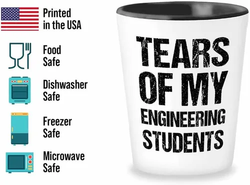 Miniatura 2 de Lágrimas de mi vaso de chupito de 1.5 onzas – estudiantes de ingeniero – Regalos electrónicos de ingeniero de regalo para hombres Física Ingeniero