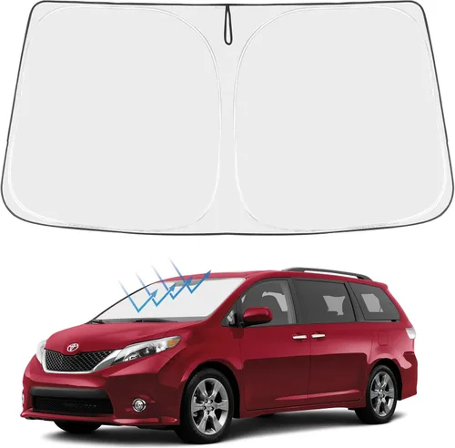 Miniatura 17 de Proadsy Parasol para parabrisas actualizado 2025, ajuste personalizado Dodge RAM 1500 2Dr 2019-2024 2025, 4 capas, plegable, protector de parasol
