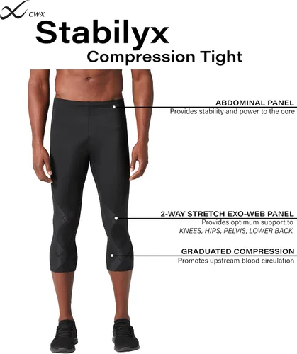 Miniatura 3 de CW-X Men's Stabilyx Joint Support 34 Compression Tight