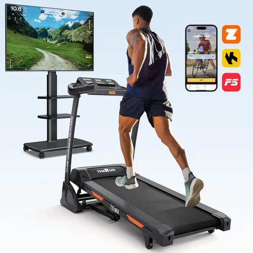 Miniatura 4 de THERUN Incline Treadmill, Treadmills for Running and Walking, 300 lbs Weight Capacity Folding Treadmill with 0-15% Auto Incline, Wide Belt, 3.5 HP
