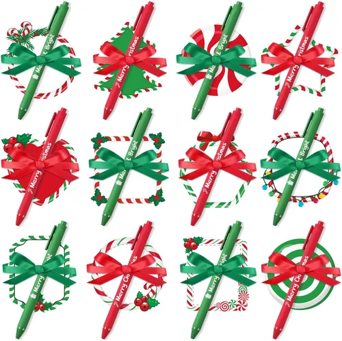 Miniatura 13 de Pasimy Juego de 24 notas adhesivas de Navidad y bolígrafos, regalos navideños de invierno para estudiantes, compañeros de trabajo, blocs de notas
