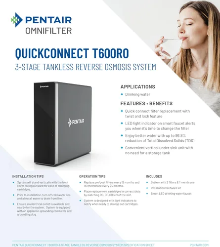 Miniatura 6 de Pentair OMNIFilter QuickConnect - Paquete doble de filtro compuesto y de carbono, incluye filtro de carbono CB-12M y filtro compuesto CF-12M