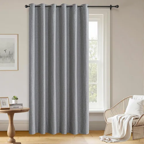Miniatura 28 de Cortinas opacas para sala de estar, cortinas 100% opacas de 90 pulgadas de largo, juego de 2 paneles de 2 paneles, con aislamiento térmico, pestaña