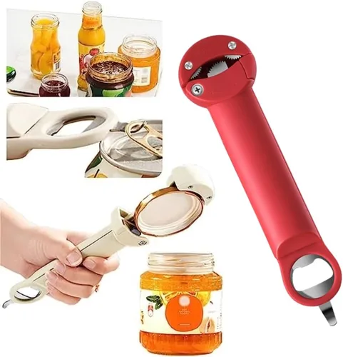 Miniatura 2 de Tornillo ajustable de acero inoxidable 3 en 1 Abrebotellas retráctil multifuncional Abrebotellas Abrebotellas Herramienta auxiliar de apertura