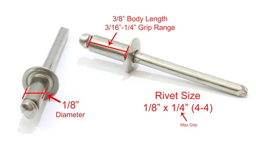 Miniatura 2 de Remaches de acero inoxidable de Bolt Dropper