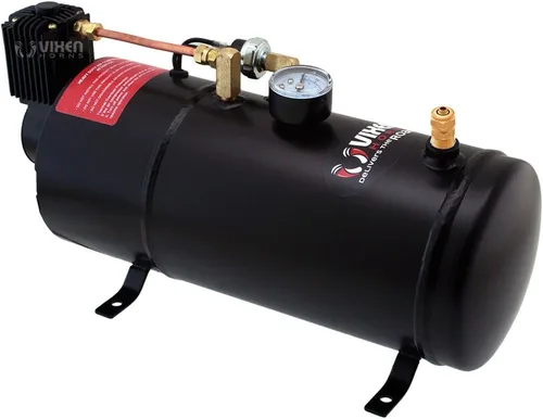 Miniatura 6 de Vixen Horns Kit de bocina de tren para camiones/coche/semi. Sistema completo a bordo: compresor de aire de 150 psi, tanque de 1 galón, 4 trompetas.