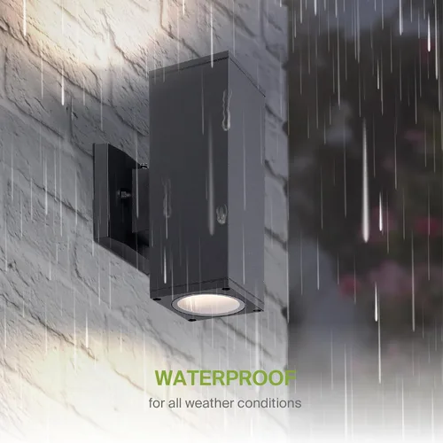 Miniatura 7 de ASD 2 lámparas de iluminación exterior del atardecer al amanecer, 120 W, cilindro E26 hacia arriba y hacia abajo, luz de pared moderna
