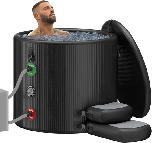 Miniatura 11 de 100 Gal Ice Pod Cold Plunge Tub, Portable Round Ice Bath Tub for Cold Plunge Chiller, Easy Setup, Includes Cover & Carry Bag, for Recovery & Cold