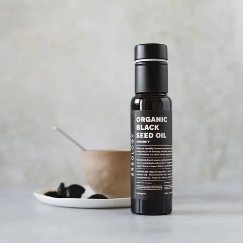 Miniatura 2 de Erbology Aceite orgánico de semillas negras de 3.4 onzas líquidas, Nigella Sativa, prensado en frío, más del 2.5% de timoquinona, apoya la salud