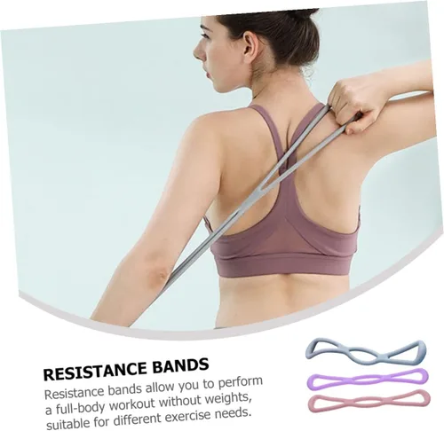 Miniatura 7 de GANAZONO 3 bandas de resistencia TPR, correa elástica para yoga, entrenamiento de flexibilidad, pilates, gimnasio en casa, fitness, 3