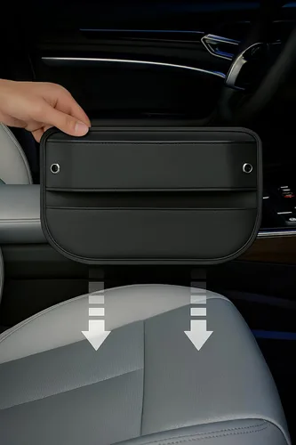 Miniatura 7 de Organizador Universal para Espacio entre Asientos de AC4®️ Almacenamiento de Lujo en Cuero PU para Coche, SUV y Camiones Organizador de Bolsillo