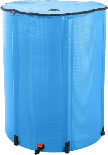 Barril de lluvia plegable, tanque de almacenamiento de agua portátil, sistema de recolección de agua de lluvia, contenedor colector de agua con kit