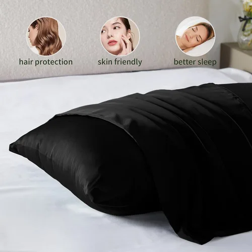 Miniatura 5 de Fundas de almohada de seda para cabello y piel, de seda de morera, suave, transpirable, de ambos lados, de seda natural, con cremallera, 1 paquete