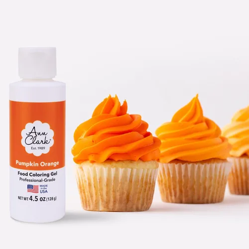Ann Clark - Gel colorante para alimentos naranja calabaza, grande, 4.5 onzas, grado profesional, fabricado en Estados Unidos