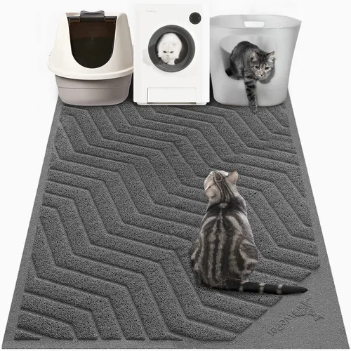 Miniatura 10 de WePet Tapete para caja de arena para gatos (No. 02-2), almohadilla de PVC de alta calidad, alfombra de captura duradera, libre de ftalatos