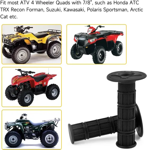 Miniatura 4 de HIAORS Empuñaduras para manillar ATV compatibles con Arctic Cat 250 Polaris Sportsman Recon Forman 450 Big Red ATV 4 Wheeler Quad partes izquierda