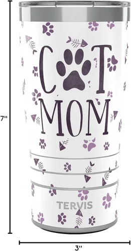 Miniatura 9 de Tervis Traveler - Vaso aislado de triple pared con diseño de gato para mamá mantiene las bebidas frías y calientes, 20 onzas, acero inoxidable