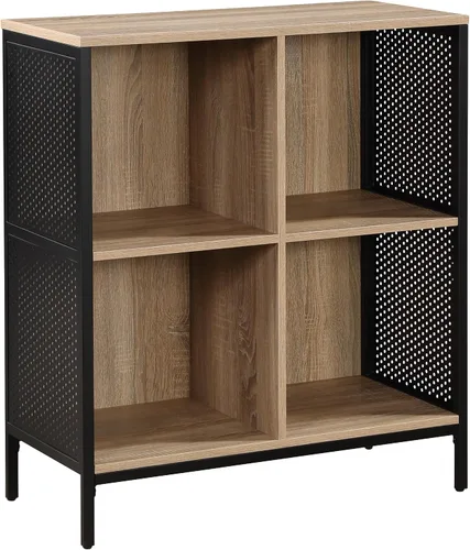 Miniatura 15 de OSP Home Furnishings Ace Librero Contemporáneo Moderno de Almacenamiento con Estantes, 2 Estantes, Acabado Ozark Ash