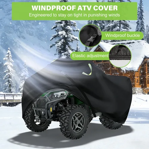 Miniatura 2 de Funda para ATV, Impermeable para Exteriores de Servicio Pesado Cubiertas para Vehículos de 4 Ruedas, Poliéster 420D Antidesgarro Anti-UV, Cubierta