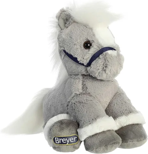 Aurora® Exquisito animal de peluche Breyer® - Detalles realistas - Juego imaginativo - Gris 11 pulgadas