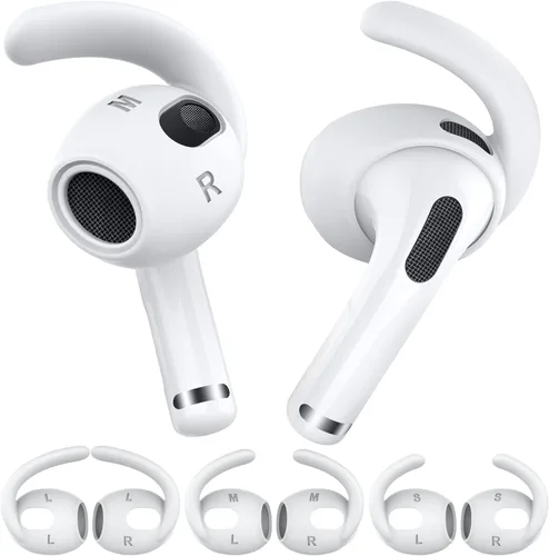 Miniatura 8 de AhaStyle 4 pares de fundas de silicona para AirPods 3 auriculares [no cabe en la funda de carga] compatible con Apple AirPods 3 2021