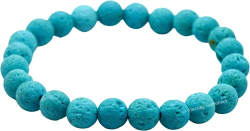 Miniatura 564 de Amazing Gemstone Pulsera de cristal para mujeres y hombres, pulsera de cristal curativo de protección, pulsera elástica con cuentas de piedras