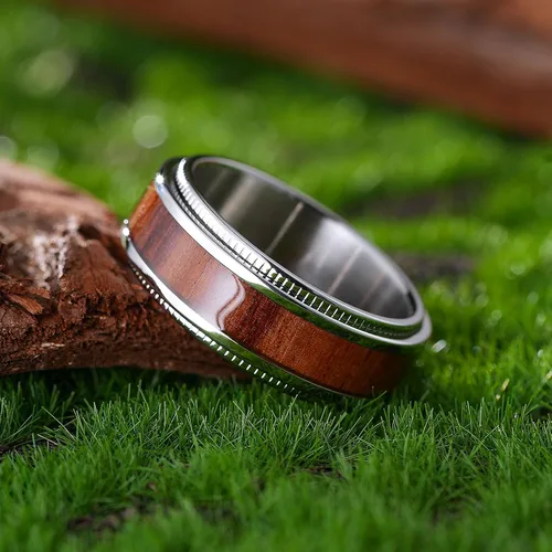 Miniatura 90 de King Will Anillo giratorio de acero inoxidable 316L para hombres y mujeres, 0.315 in de dragón/nudo celta, anillo para ansiedad para aliviar