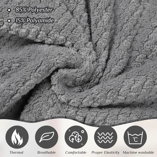 Miniatura 10 de 4 toallas envolventes para mujer, bata de spa con cierre ajustable, parte superior elástica, envoltura ligera para baño y ducha