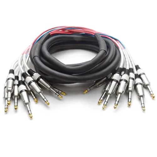 Miniatura 4 de Cable Serpiente TRS de 4 Canales de 1/4" - 5 Pies de Largo - Extremos Reparables - Serpiente de Efectos de Audio Profesional para Presentaciones