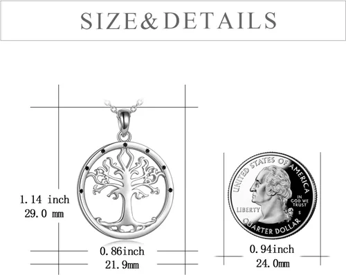 Miniatura 5 de POPLYKE Collar de plata esterlina Arwen Evenstar para mamá, niñas, esposa, novia, cumpleaños, día de San Valentín