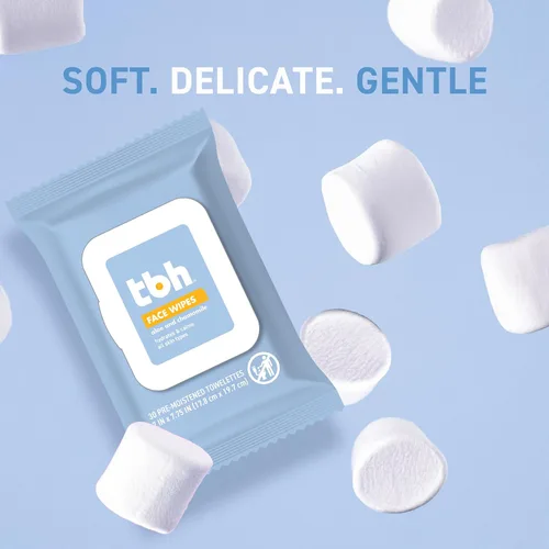 Miniatura 4 de TBH Toallitas faciales suaves para niños, toallitas de limpieza e hidratación diaria para preadolescentes y adolescentes, manzanilla calmante
