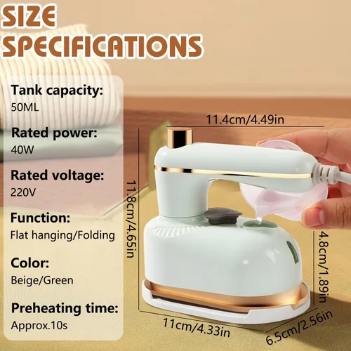 Miniatura 6 de Sakerplus - Plancha de vapor, vaporizador portátil para ropa, planchado continuo a vapor y seco, vaporizador y plancha 2 en 1, para uso doméstico
