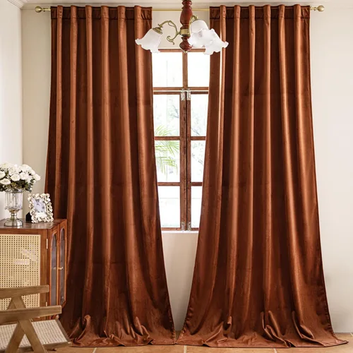 Miniatura 9 de YOFUN Cortinas de terciopelo negro de 84 pulgadas de largo, con pestaña trasera, paneles de protección de privacidad