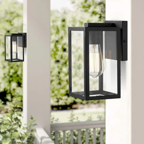 Miniatura 3 de Bestshared Lámpara de pared exterior, iluminación de montaje en pared exterior, aplique de pared para exteriores de 1 luz, accesorio de linterna