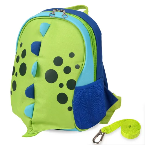 Yodo, Bolsa para almuerzo aislada y mochila preescolar infantil, con correa de arnés de seguridad para niños o niñas, Dinosaur