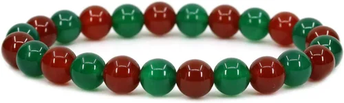 Miniatura 31 de Amandastone Pulsera elástica de cuentas redondas de 0.315 in con piedras preciosas naturales de 7 pulgadas
