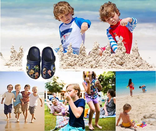 Miniatura 5 de Zapatos de jardín de dibujos animados de anime para niños pequeños, lindos zuecos sandalias, zapatos de agua para niños y niñas, pantuflas de playa