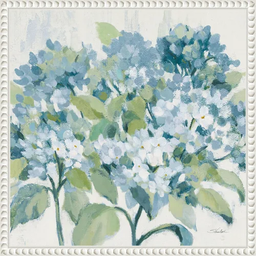 Miniatura 13 de Amanti Art Silvia Vassileva - Lienzo enmarcado para pared, 30 x 30 pulgadas, diseño romántico de hortensias azules, lienzo enmarcado para pared