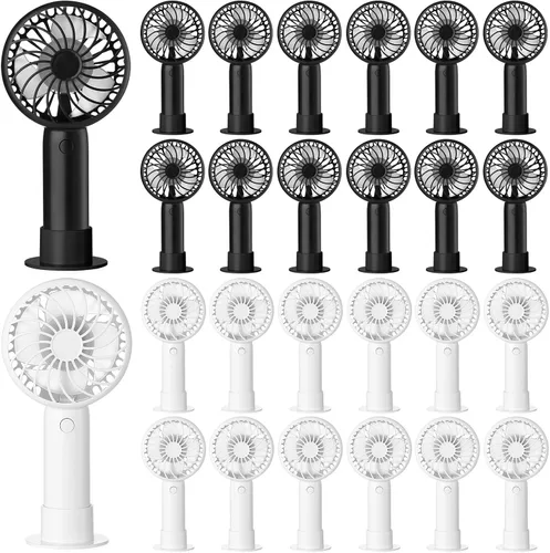 Miniatura 49 de Tujoe Mini ventilador de mano potente de 3 velocidades, ventilador personal pequeño portátil recargable con base USB para mujeres, maquillaje