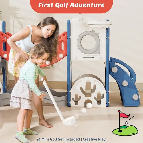 Miniatura 6 de KORIMEFA Juego de tobogán y columpio 11 en 1 para niños pequeños, tobogán para niños, juego de patio interior y exterior para niños de 1 a 3 años