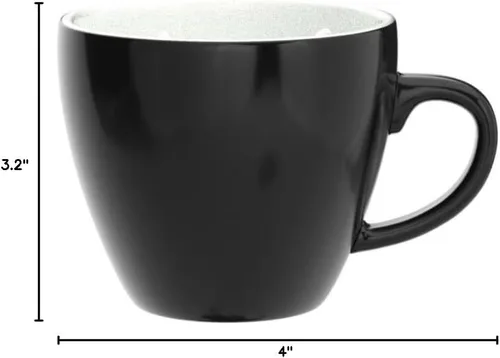 Miniatura 7 de Creature Cups - Taza de cerámica CTHULHU (11 onzas, exterior negro) - Tazas espeluznantes - Taza de animal 3D oculto en el interior que emerge