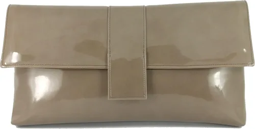 LONI Bolso de mano grande de charol sintético para mujer, bolso de hombro para boda, fiesta, fiesta de graduación