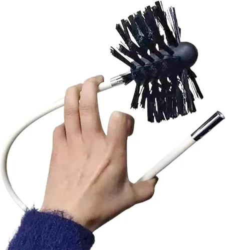Miniatura 5 de Herramienta de barrido de chimenea, cepillo de ventilación para secadora, kit de cepillo de chimenea de nailon reutilizable para chimeneas de arriba