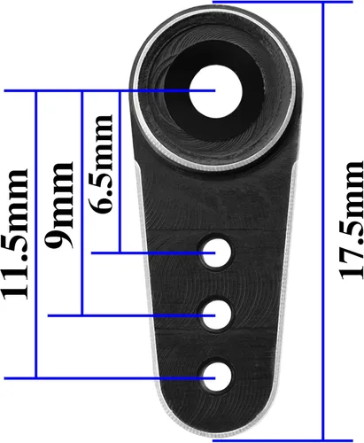 Miniatura 7 de Paquete de 3 bocinas servo de aluminio 15T para servo a control remoto compatibles con Emax ES08MA Servo Fit para Axial SCX24 1/24 RC Crawler (negro)