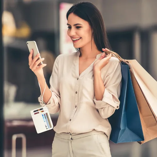 Miniatura 4 de SEAVILIA Billetera pequeña para mujer, delgada, llavero, carteras RFID para tarjetas de crédito con bolsillo con cremallera, ventana