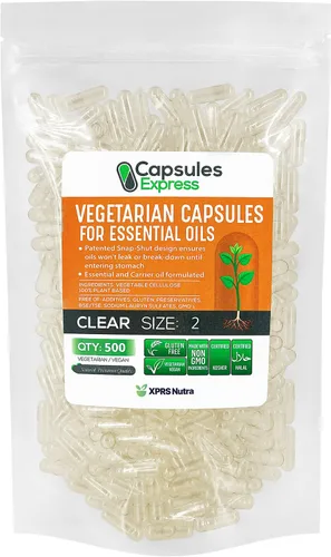 Miniatura 17 de XPRS Nutra Cápsulas veganas vacías de tamaño 0 – 100 cápsulas vegetales transparentes para aceite esencial – Tapas de verduras vacías – El relleno